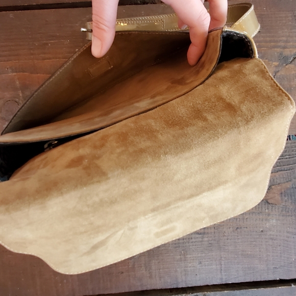 BALLY Vintage Shoulder Bag*Patent & Suede Leather - Picture 7 of 9